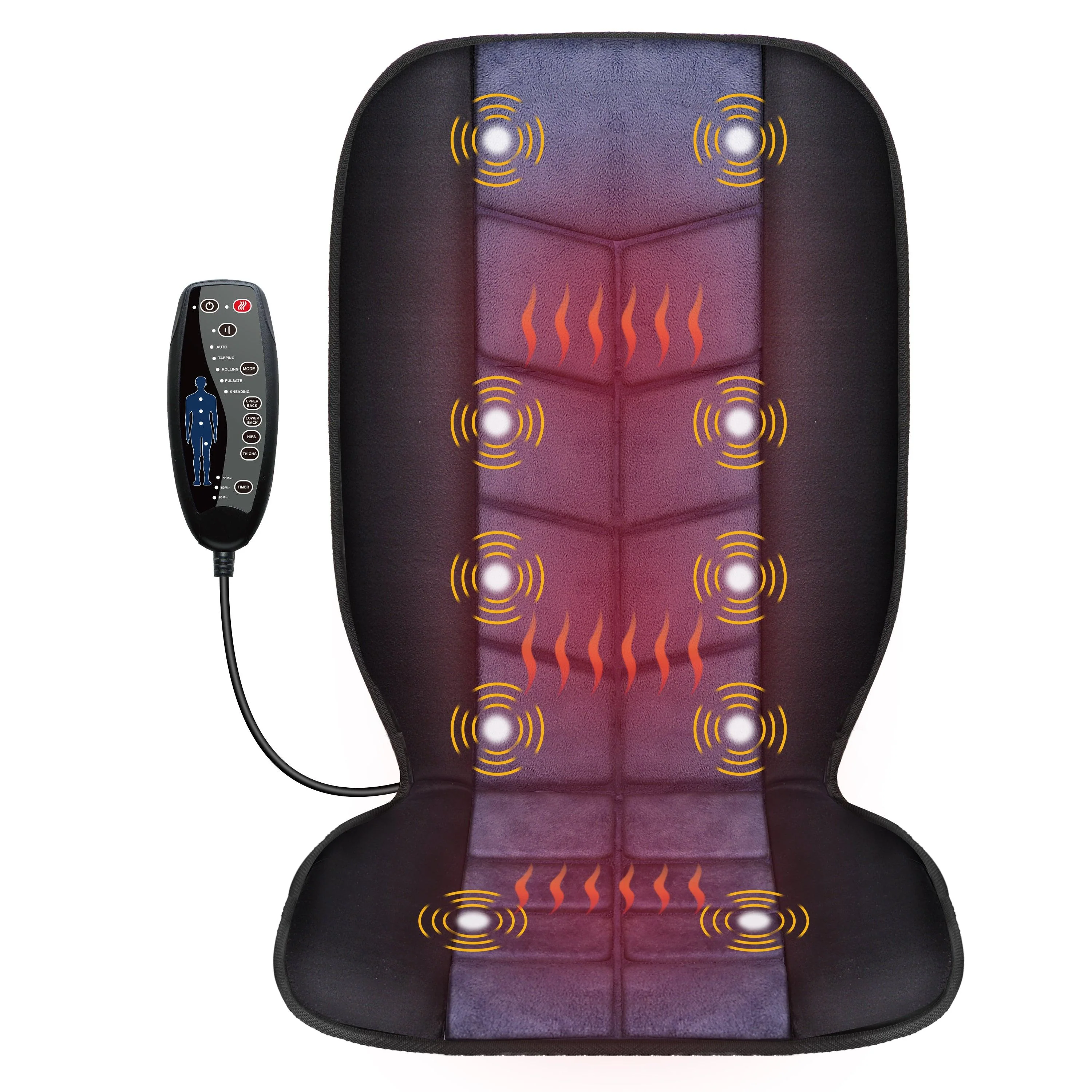 CILI Massage Chair Pad,Back Massage with Heat,Massage Pad with 10 Vibration Motors, Massage Chair for Home&Office Use CL-2613