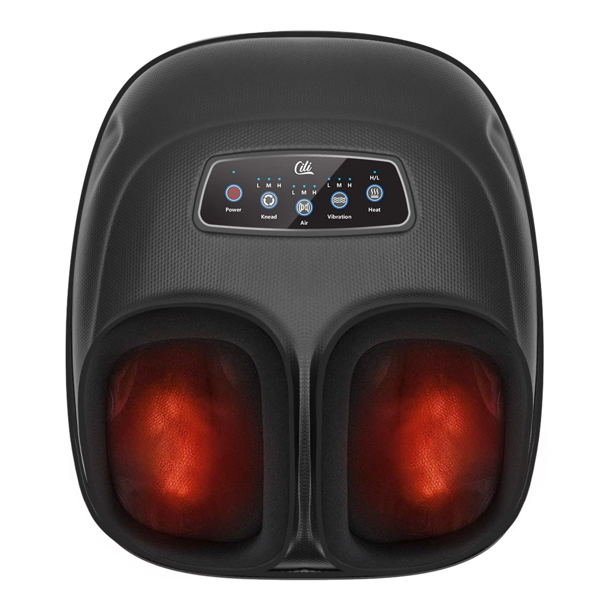CILI Foot Massager Machine, Feet Massager With 3 Kneading Intensities, Detachable Foot Sleeve, Foot Massager Plantar Fasciitis Relief, Shiatsu Foot Massager Fits Size Up to 13 (Black) CL-5225