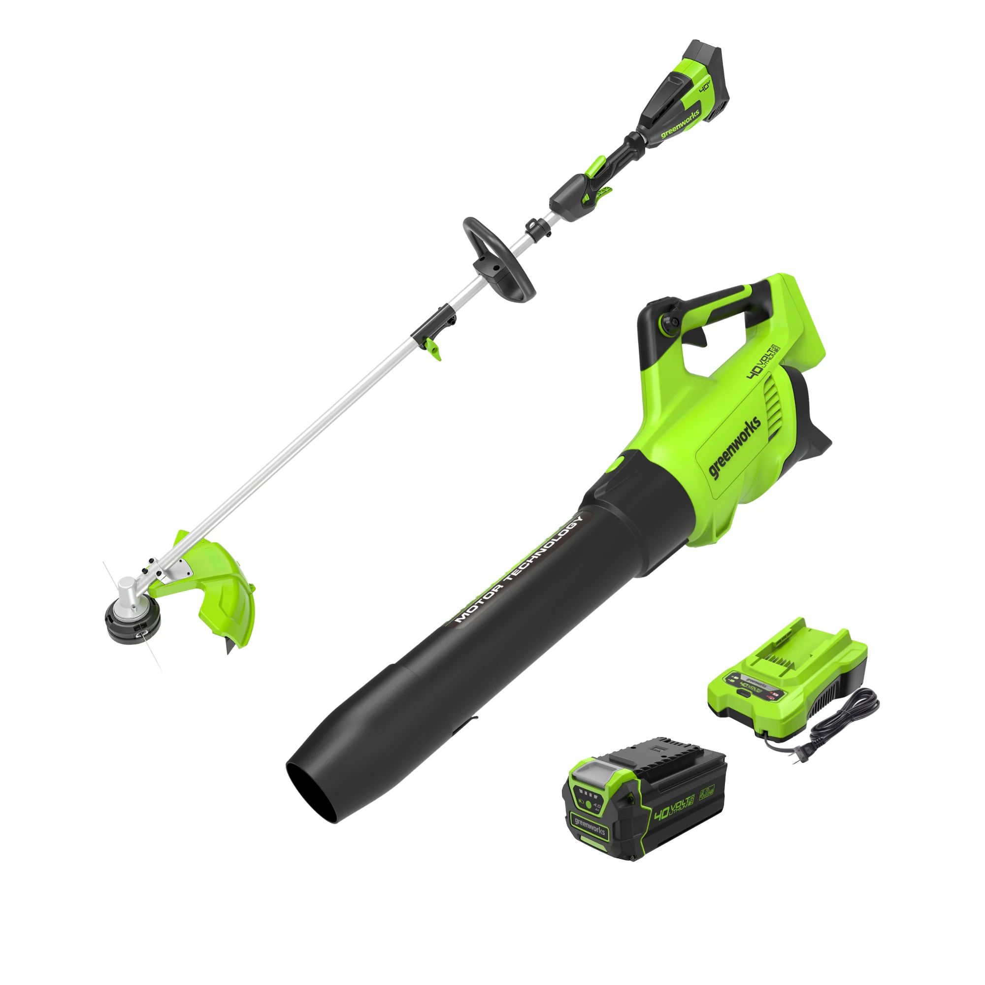 40V 550 CFM Cordless Battery Leaf Blower and 16
