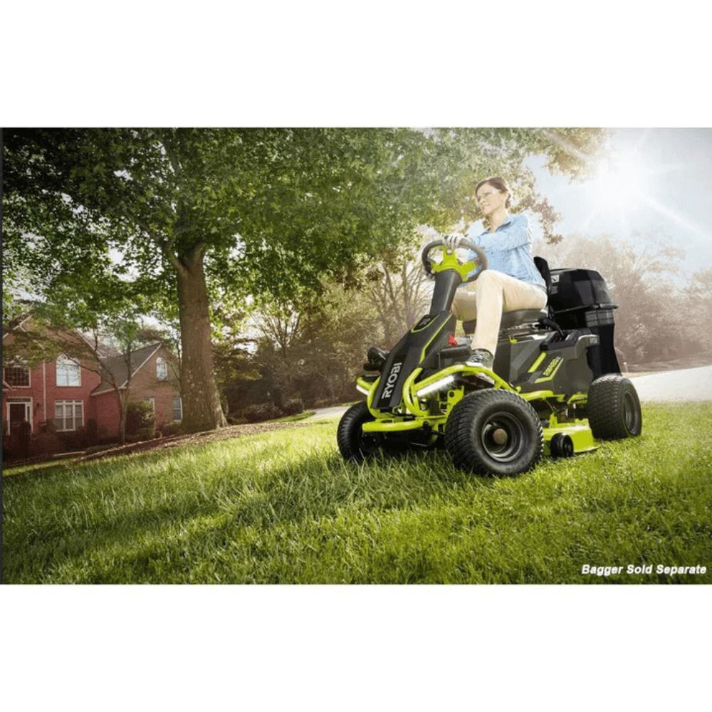 RYOBI 38-Inch 100 Ah Battery Electric Rear-Engine Riding Lawn Mower
