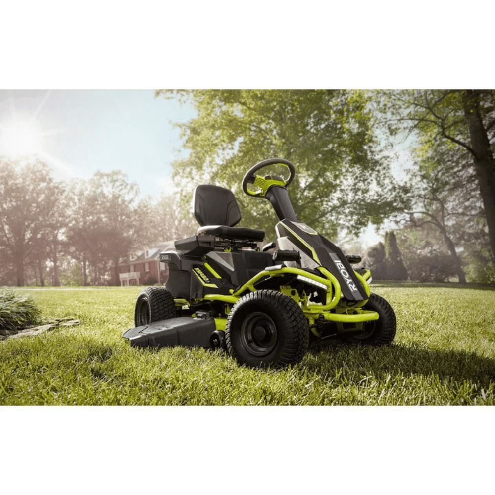 RYOBI 38-Inch 100 Ah Battery Electric Rear-Engine Riding Lawn Mower