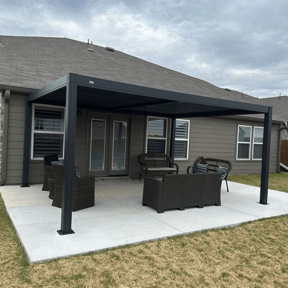 Adjustable Aluminum Pergola with Outdoor Louvered Patio Cover