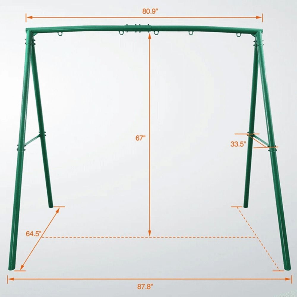 440 lbs Extra Large Metal Swing Frame with 5 Hanging Hooks - Heavy Duty A-Frame Swing Stand