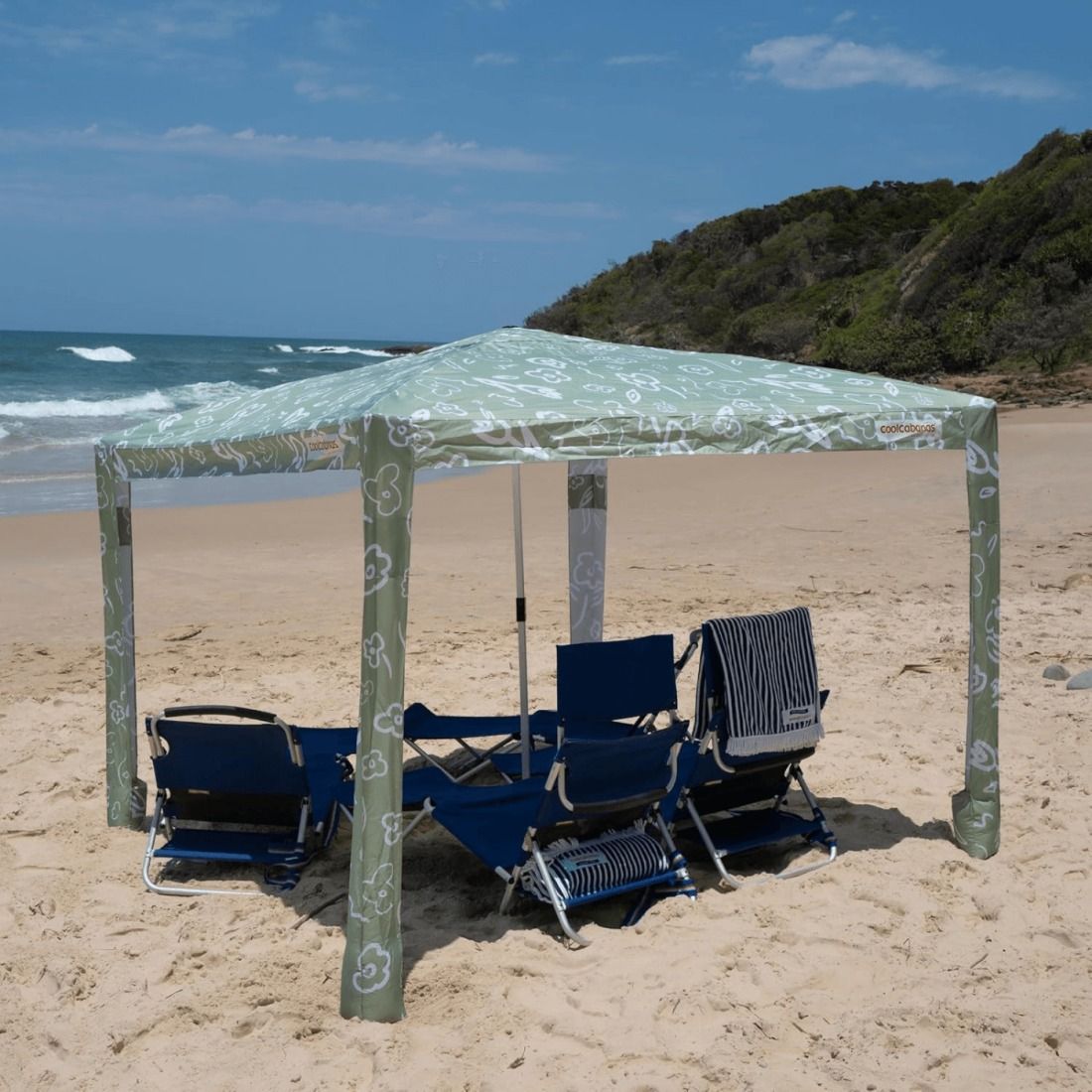 CoolCabana 5 - Byron Green Portable Shade & Sun Protection for Outdoor Comfort