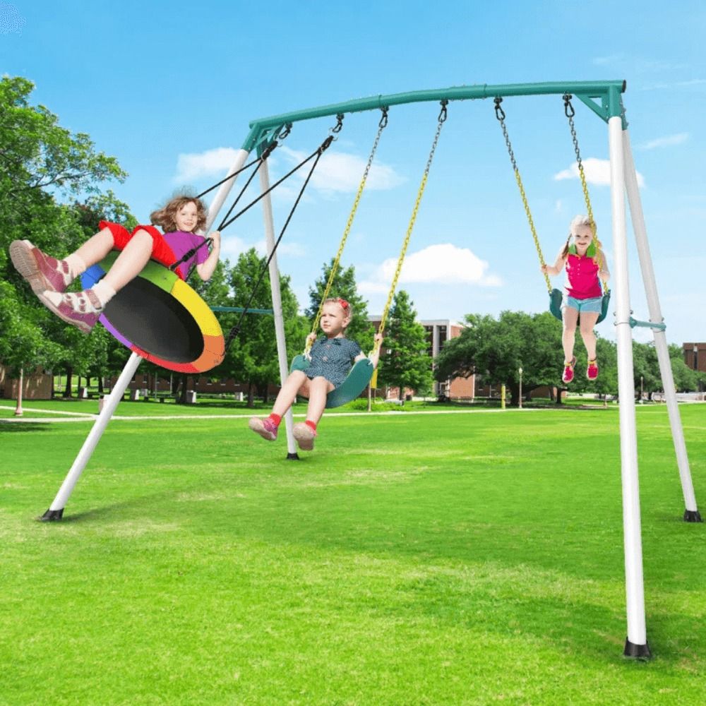 9.5 ft Heavy Duty Metal Swing Set