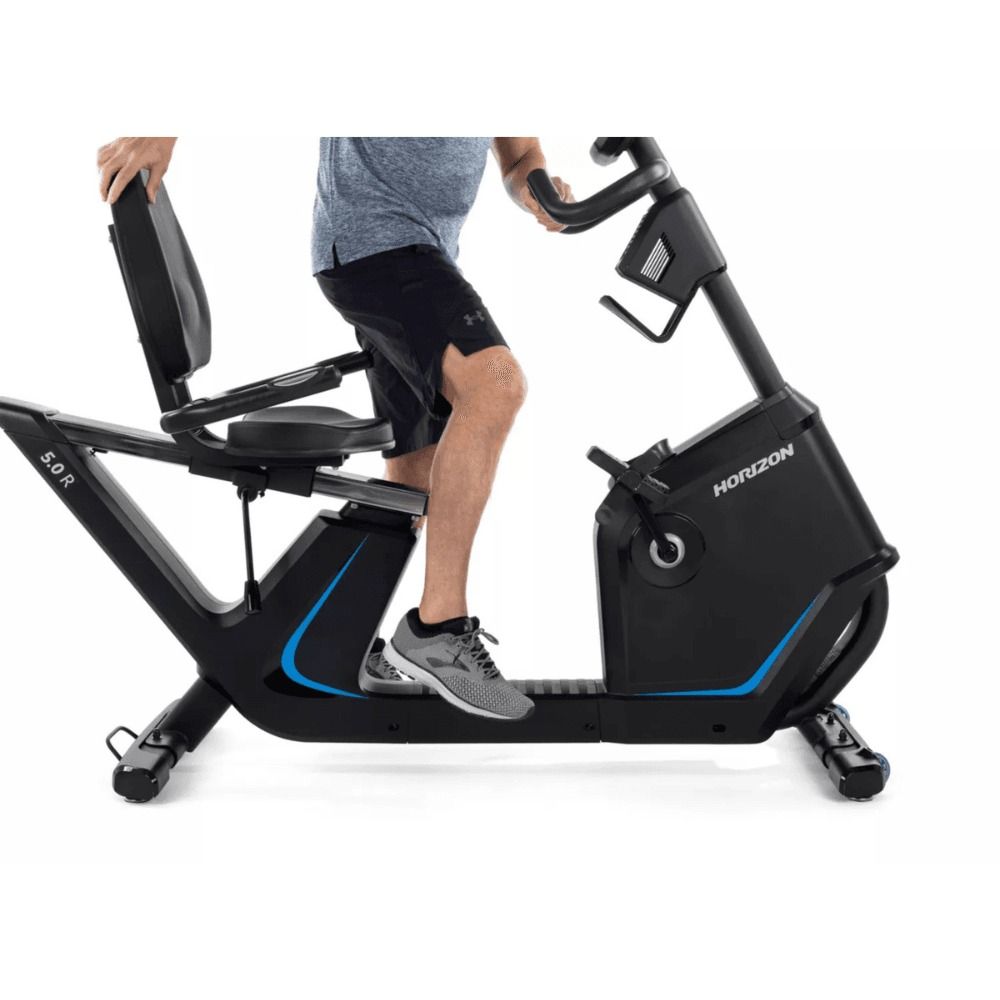 Horizon Fitness 5.0R Recumbent Exercise Bike - Adjustable Resistance, Comfortable Seating