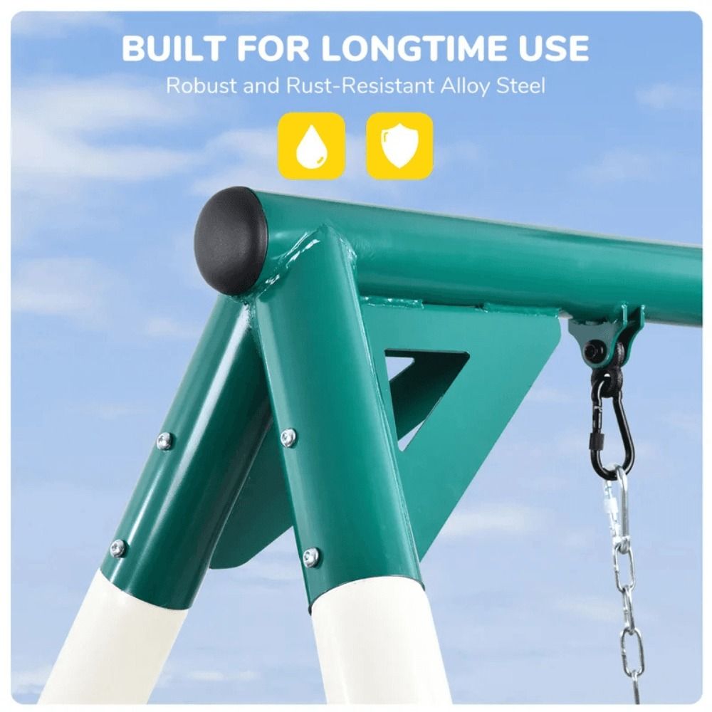 9.5 ft Heavy Duty Metal Swing Set