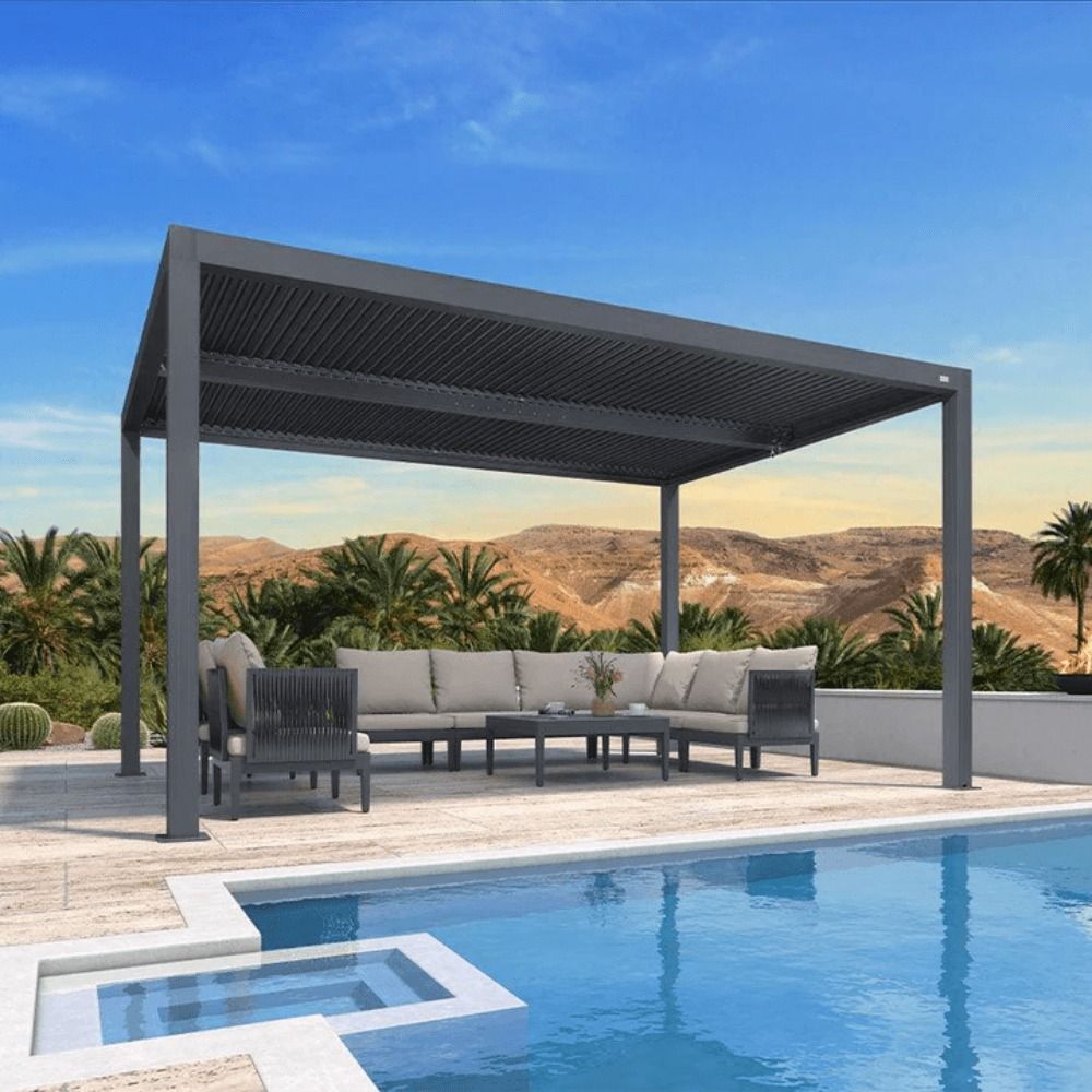 Adjustable Aluminum Pergola with Outdoor Louvered Patio Cover