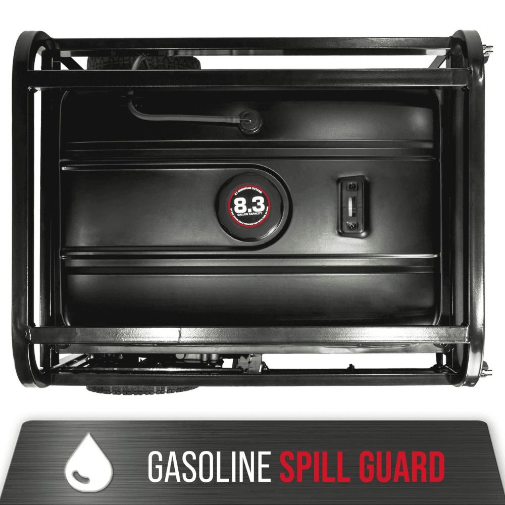 13000-Watt Push Button Start Dual Fuel Gas and Propane Powered Portable Generator with CO Shutdown Sensor 50Amp Outlet