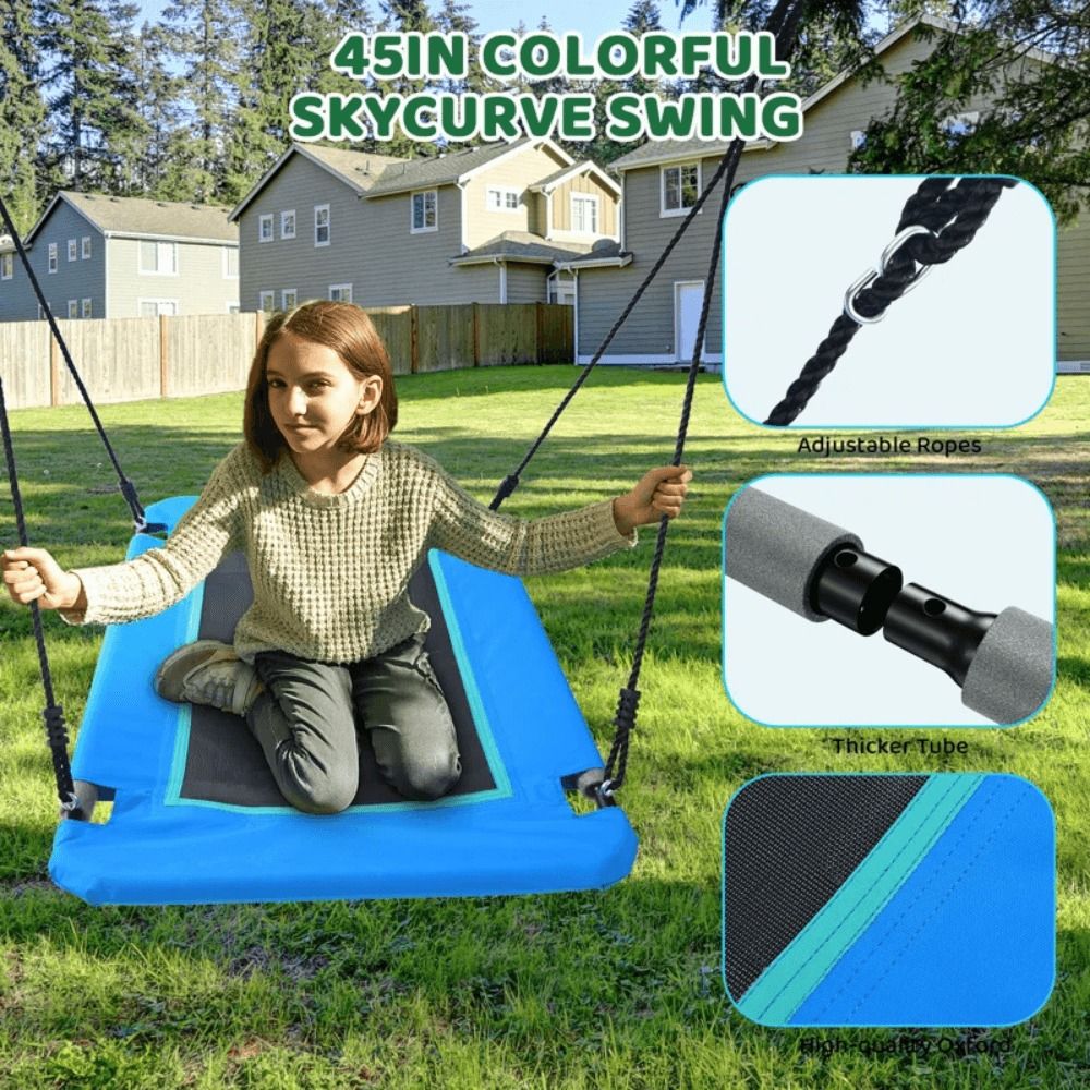 660 lbs Heavy Duty Swing Set with 1 Platform Swing and 2 Belt Swings