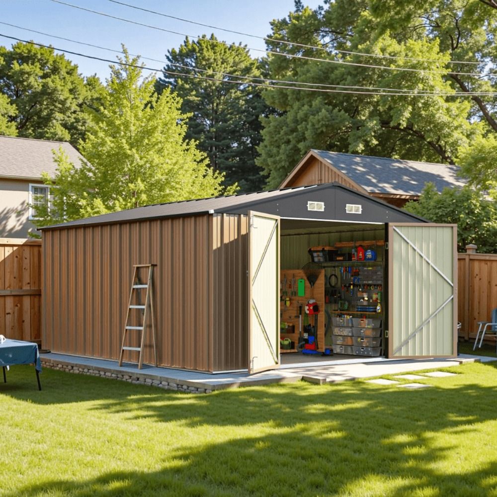 10 ft. W x 12 ft. D Metal Storage Shed - 119 sq. ft. Size Upgrade