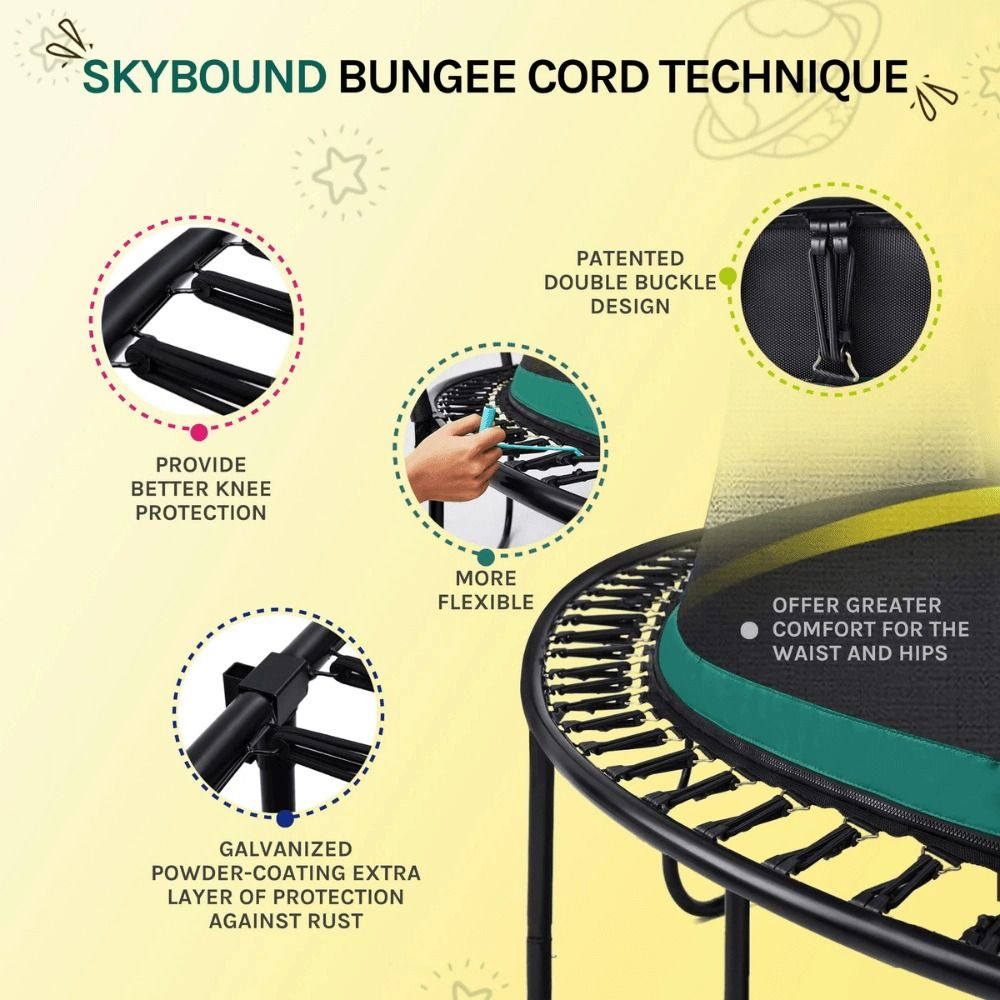 SkyBound 10ft Springless Trampoline – Safe and Durable Outdoor Fun