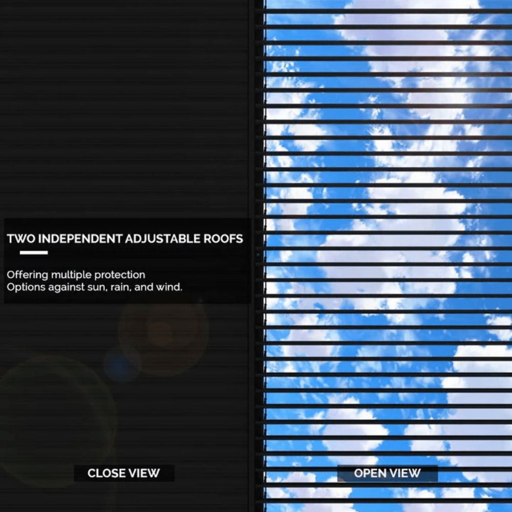 Adjustable Aluminum Pergola with Outdoor Louvered Patio Cover