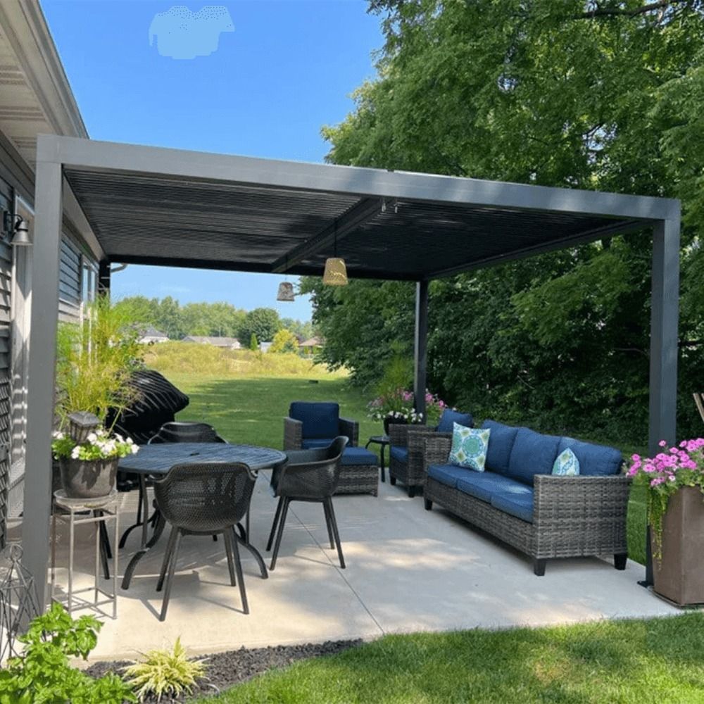 Adjustable Aluminum Pergola with Outdoor Louvered Patio Cover