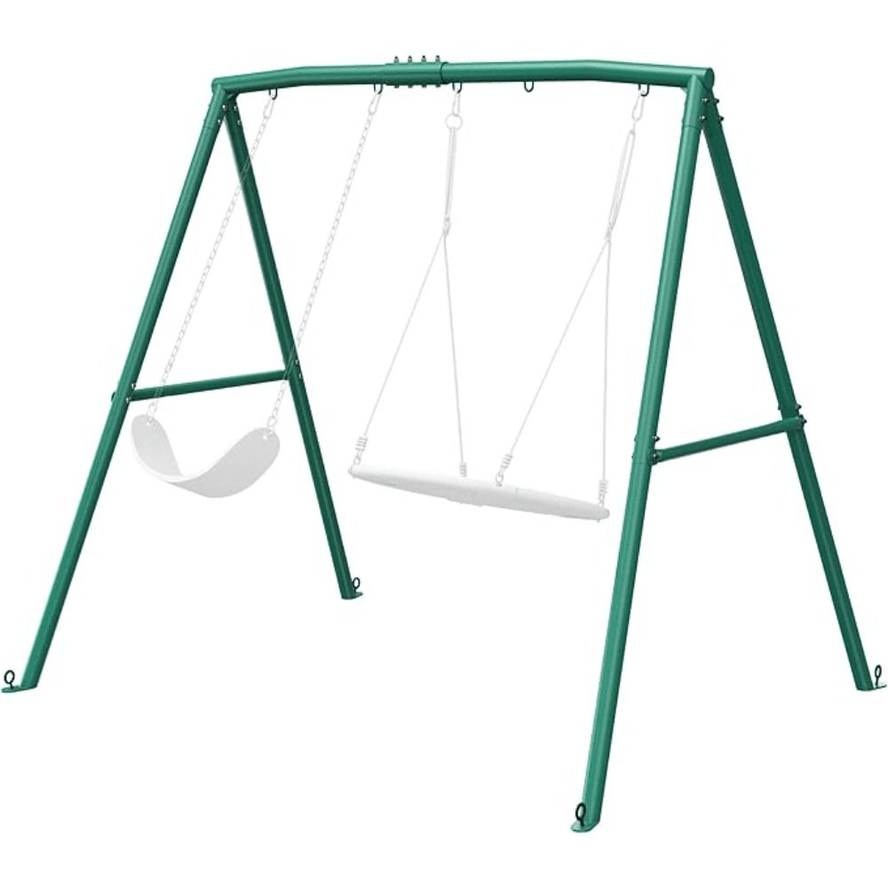 440 lbs Extra Large Metal Swing Frame with 5 Hanging Hooks - Heavy Duty A-Frame Swing Stand