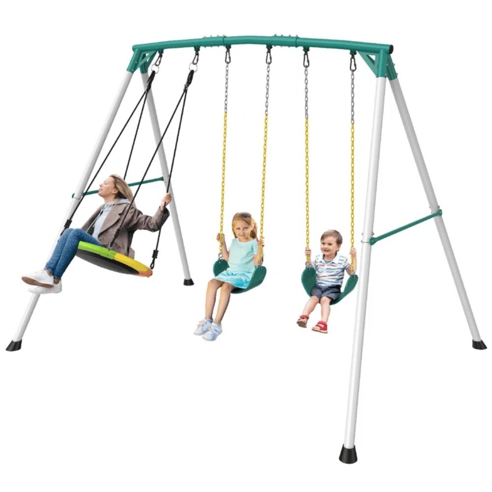 9.5 ft Heavy Duty Metal Swing Set