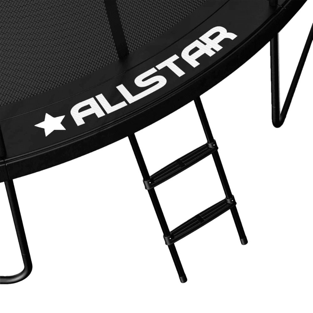 ALLSTAR 10ft Kids Outdoor Trampoline with Safety Net and Ladder – Backyard Play Equipment