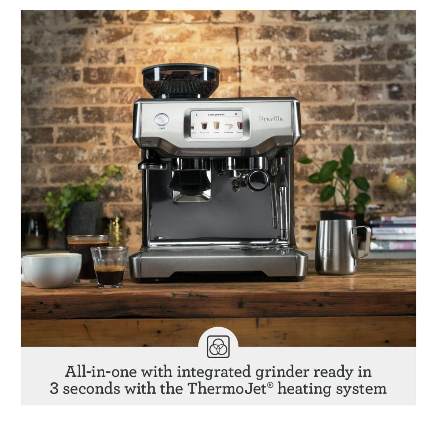 Breville Barista Touch – Automatic Espresso Machine with Built-In Grinder and Touchscreen