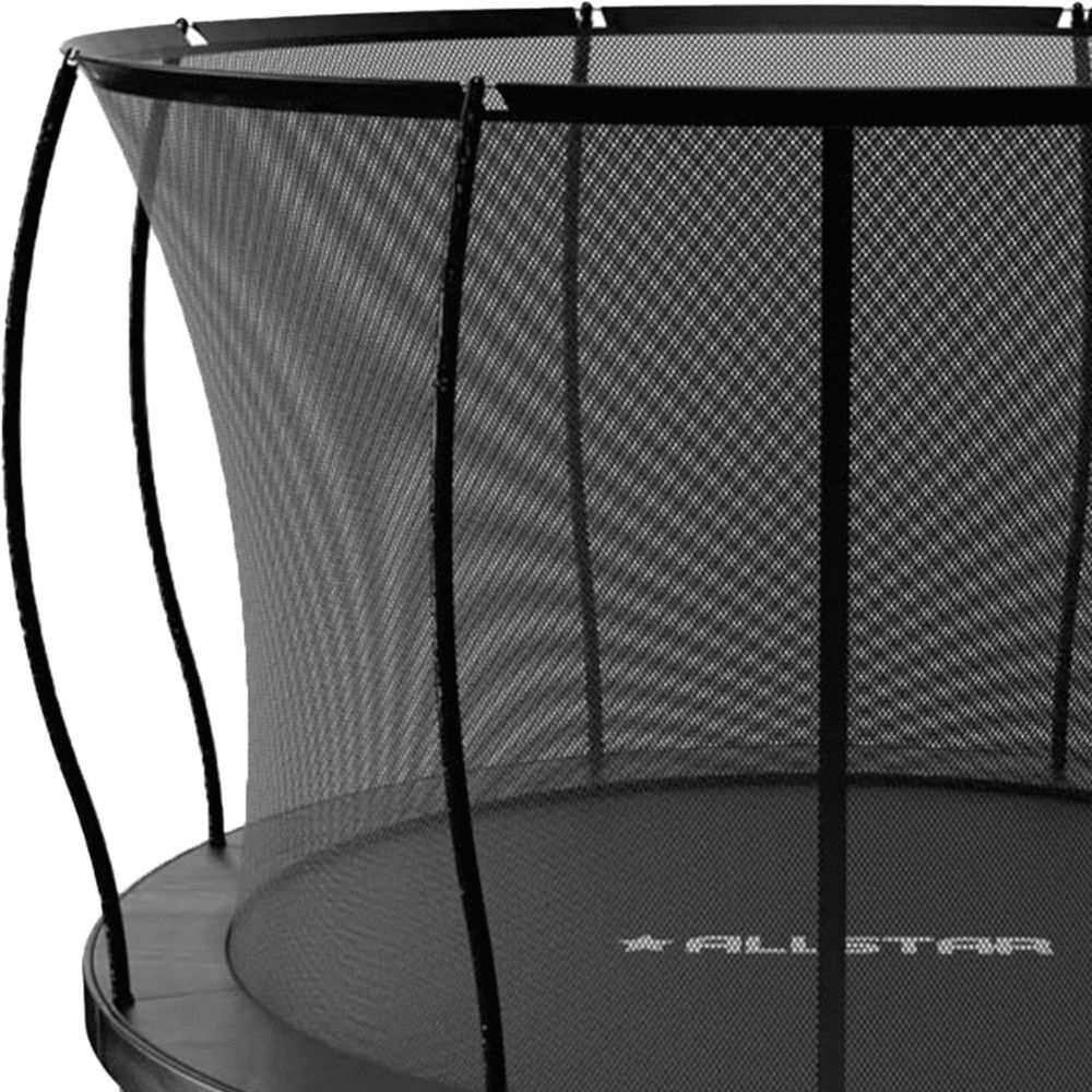 ALLSTAR 10ft Kids Outdoor Trampoline with Safety Net and Ladder – Backyard Play Equipment