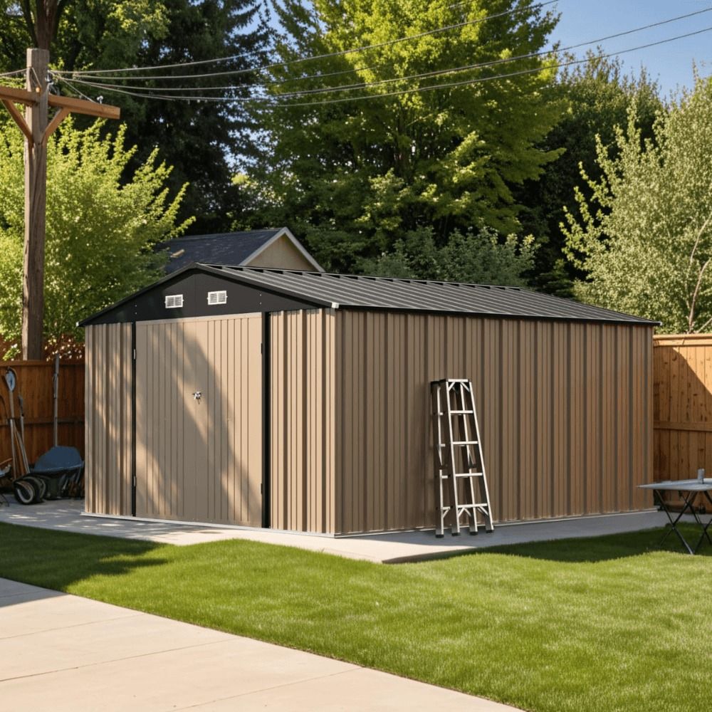10 ft. W x 12 ft. D Metal Storage Shed - 119 sq. ft. Size Upgrade