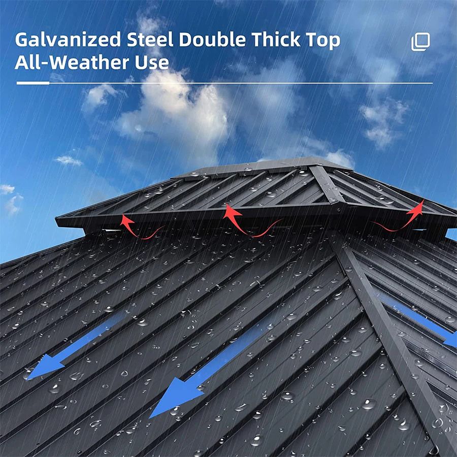 12 x 14 Hardtop Gazebo for Patio – Screened Sunroom and Backyard Shelter