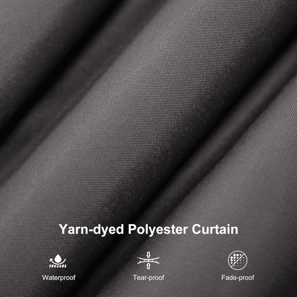 12 ft Gray Aluminum Powder-Coated Frame Hardtop Gazebo with Galvanized Steel Double Roof and Hooks