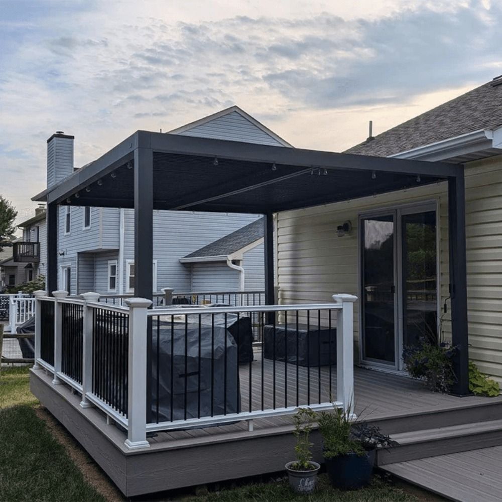 Adjustable Aluminum Pergola with Outdoor Louvered Patio Cover
