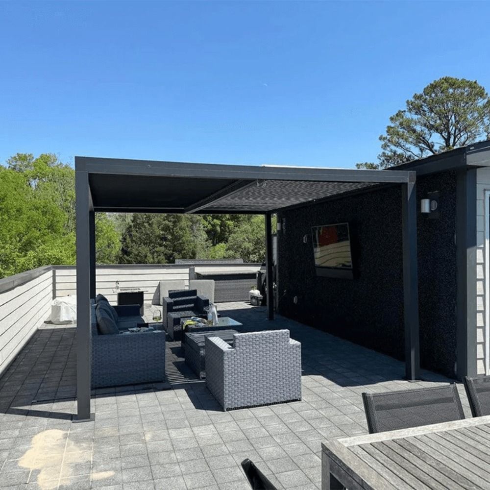 Adjustable Aluminum Pergola with Outdoor Louvered Patio Cover