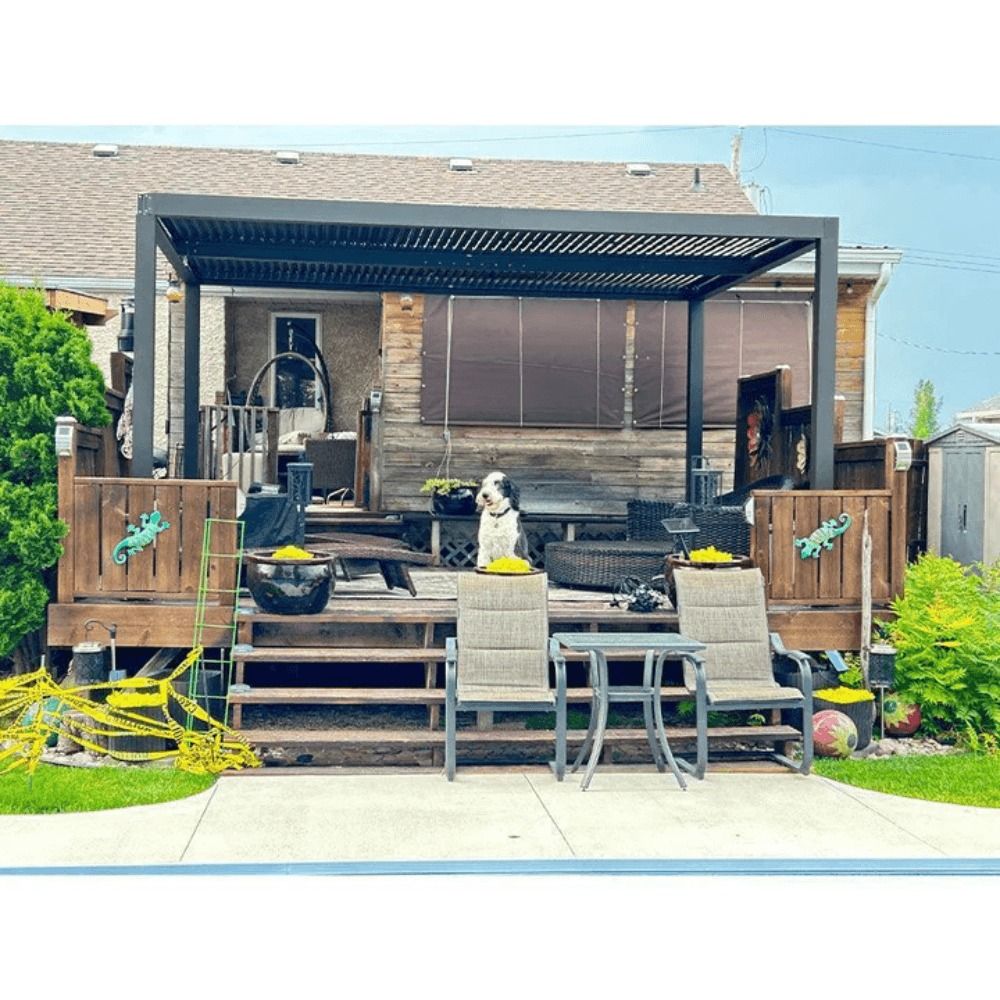 Adjustable Aluminum Pergola with Outdoor Louvered Patio Cover