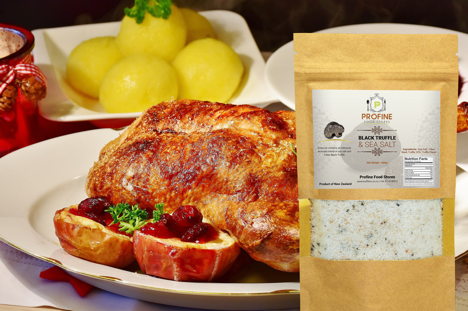 Tuber Black Truffle Sea Salt 400g ECO Pack