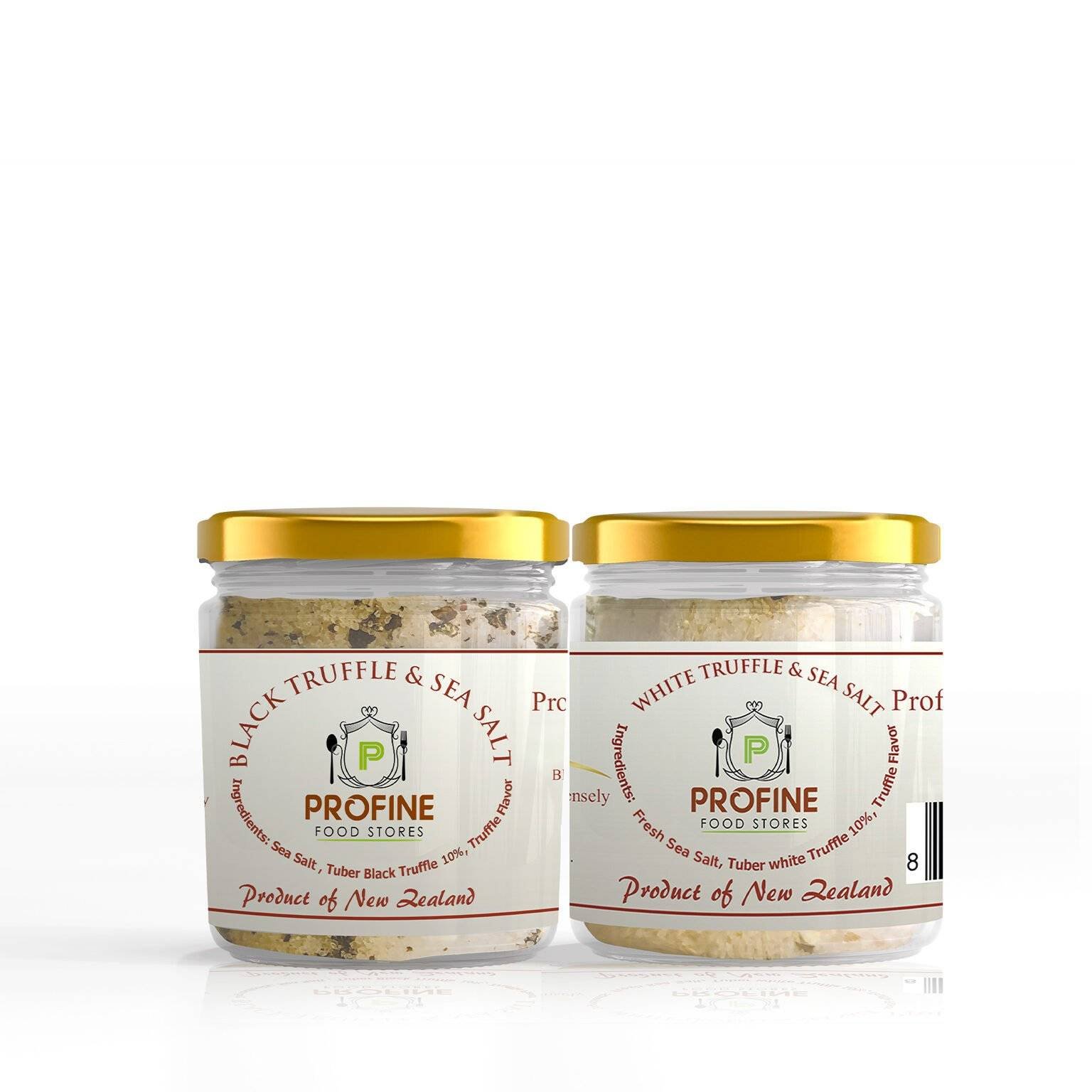 Package of Black Truffle Salt And White Truffle Salt