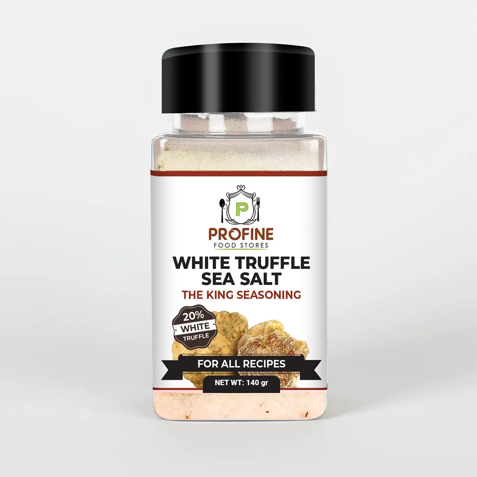 Tuber White Truffle Sea Salt 140g PET Container