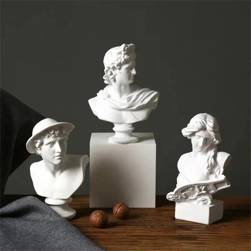 Greek Mythology Busts - David, Venus & Mozart Figurines for Room Decoration