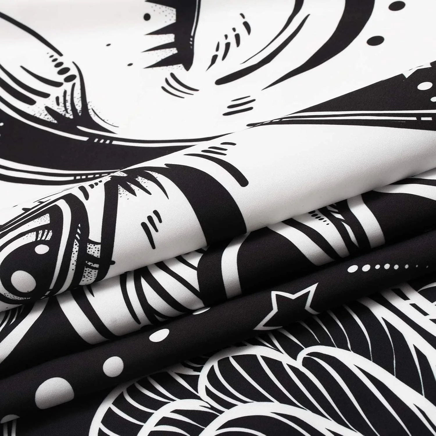 Black and White Sun and Moon Tapestry - (59