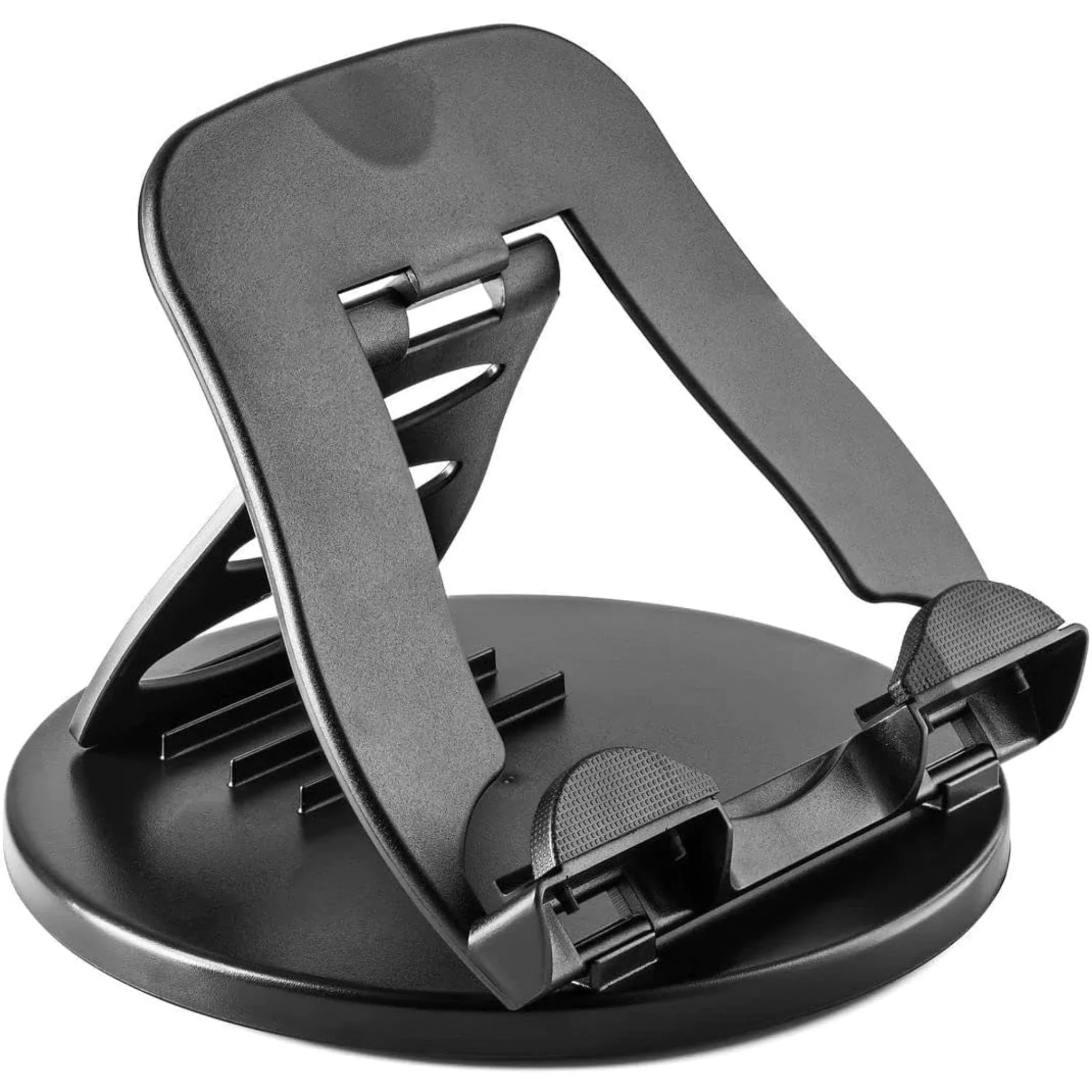 Adjustable Desk Phone Stand - Black Holder for Office & Dorm Room