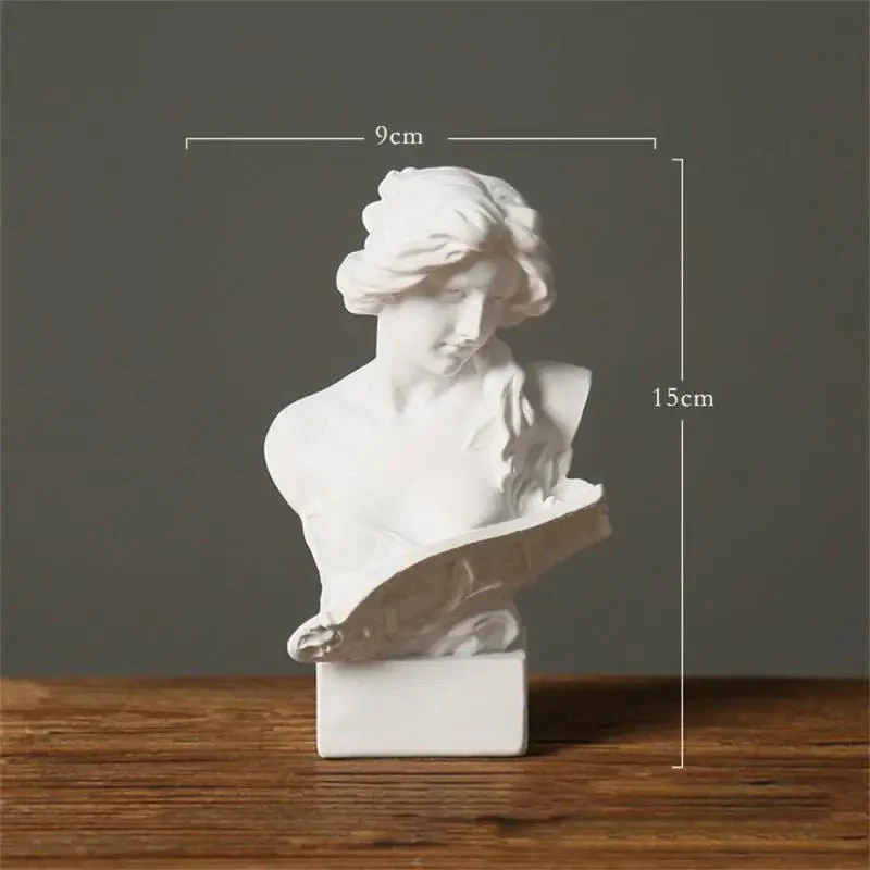 Greek Mythology Busts - David, Venus & Mozart Figurines for Room Decoration
