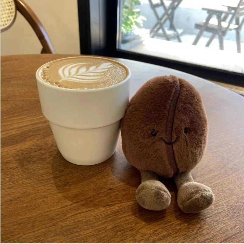 Simulated Coffee Bean Plush Doll Pillow - Brown Soft Stuffed