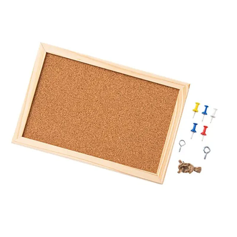 INS Cork Bulletin Board Message Board Decorative Display Board Decoration with Push Pins Photo Display Board Kitchen Cork Board