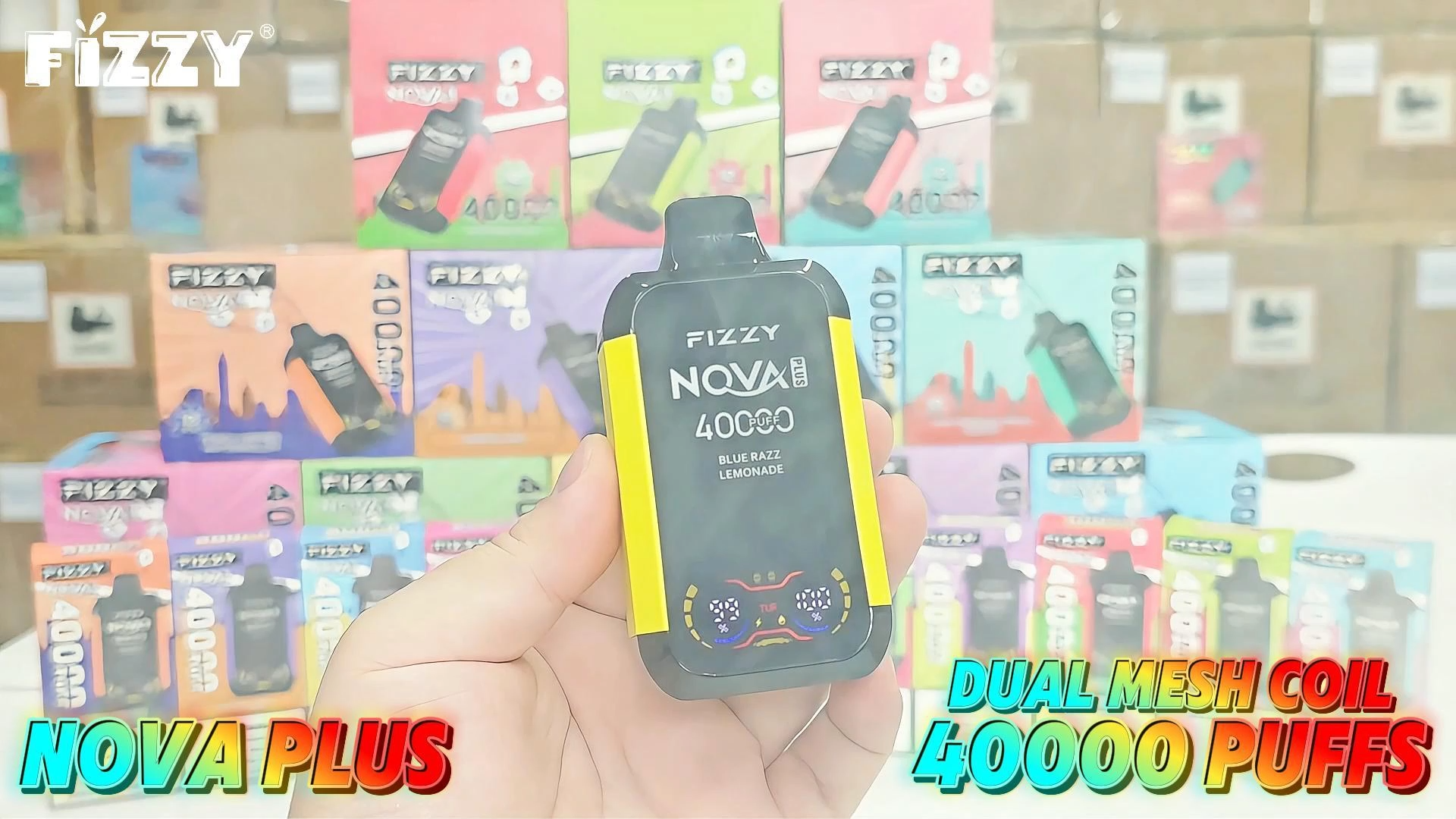 FIZZY Nova Plus 40000 Puffs Disposable Vape LCD screen | Adjustable airflow, 40ml, mesh coil - Vapo247