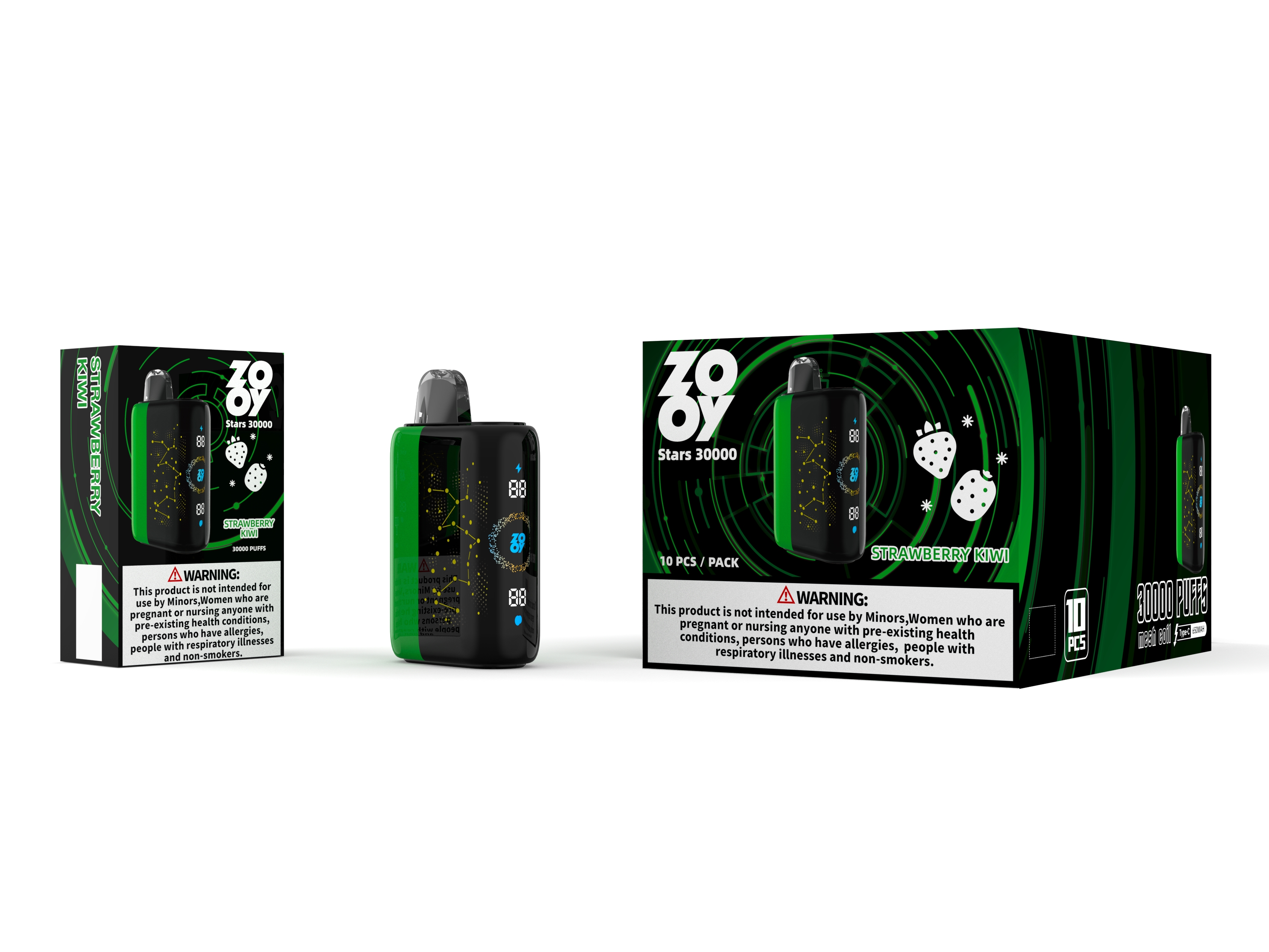 ZOOY STARS 30000 Puffs 3D Curved Star Display Screen | Adjustable airflow Disposable Vape - Vapo247