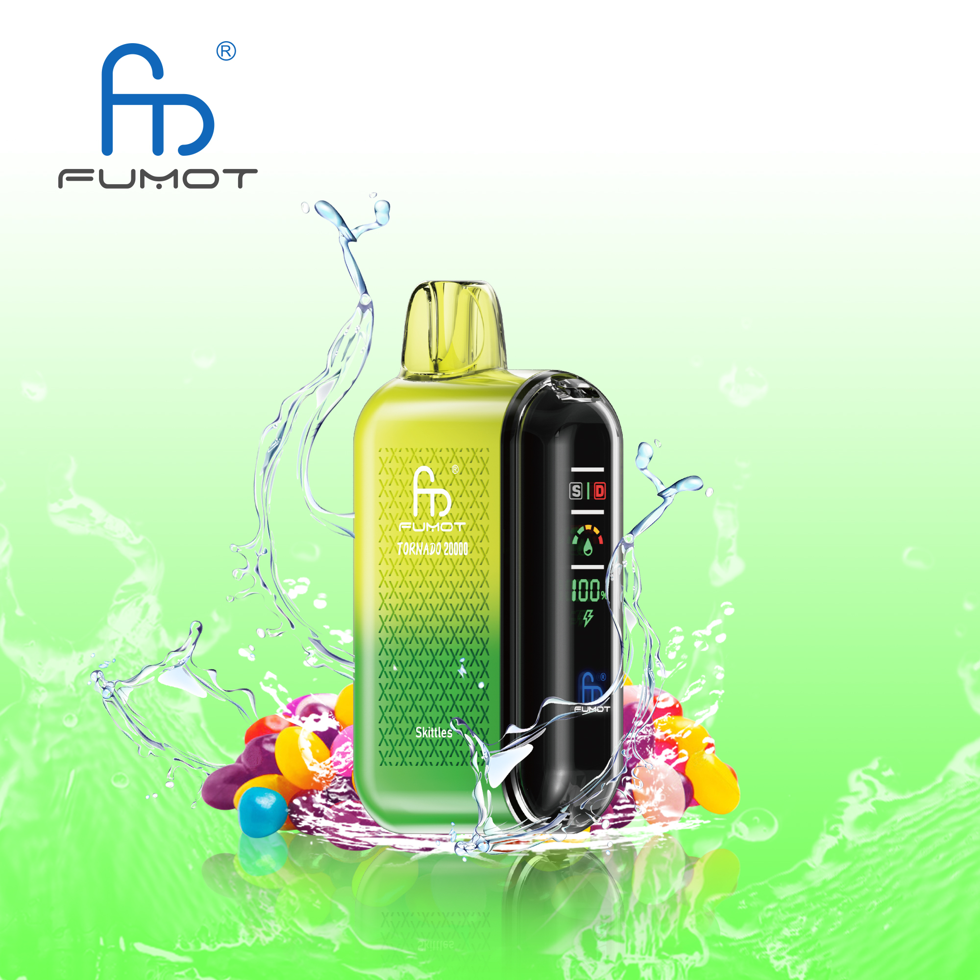 RANDM FUMOT Tornado 20000 Puffs LED Screen Display Adjustable Airflow Flavorful Disposable Vape - Vapo247