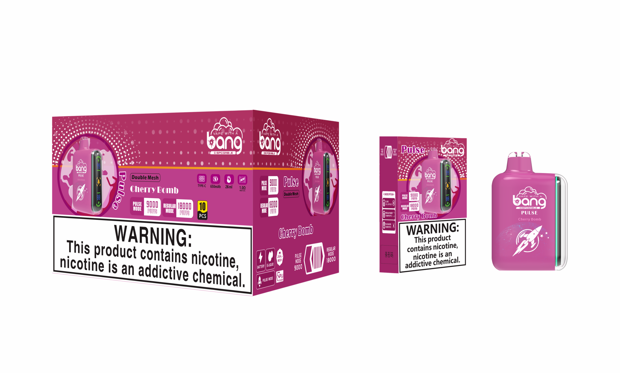 Bang Pulse 9000-18000 Puffs Adjustable Airflow Disposable Vape - Vapo247