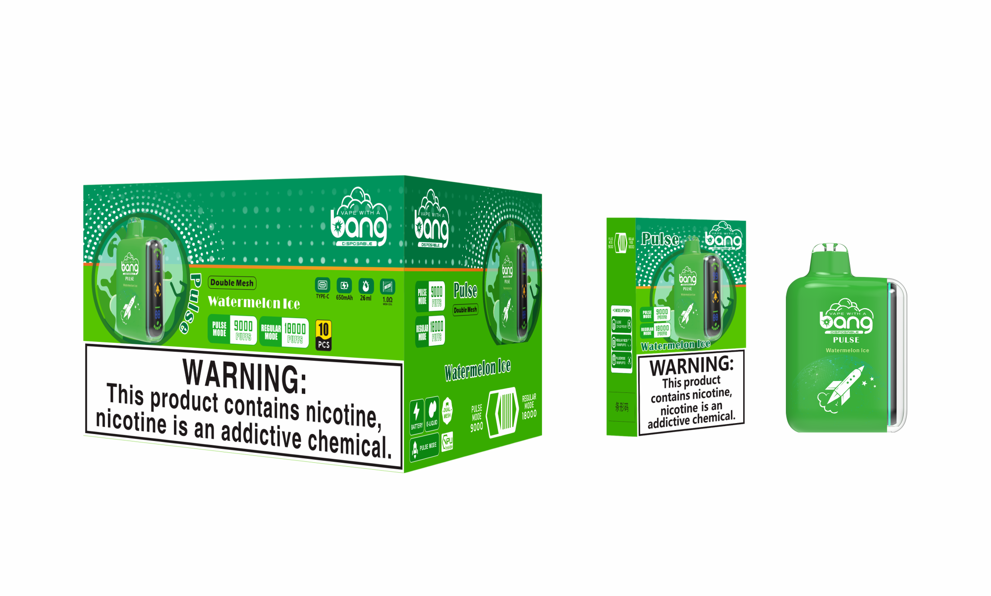 Bang Pulse 9000-18000 Puffs Adjustable Airflow Disposable Vape - Vapo247