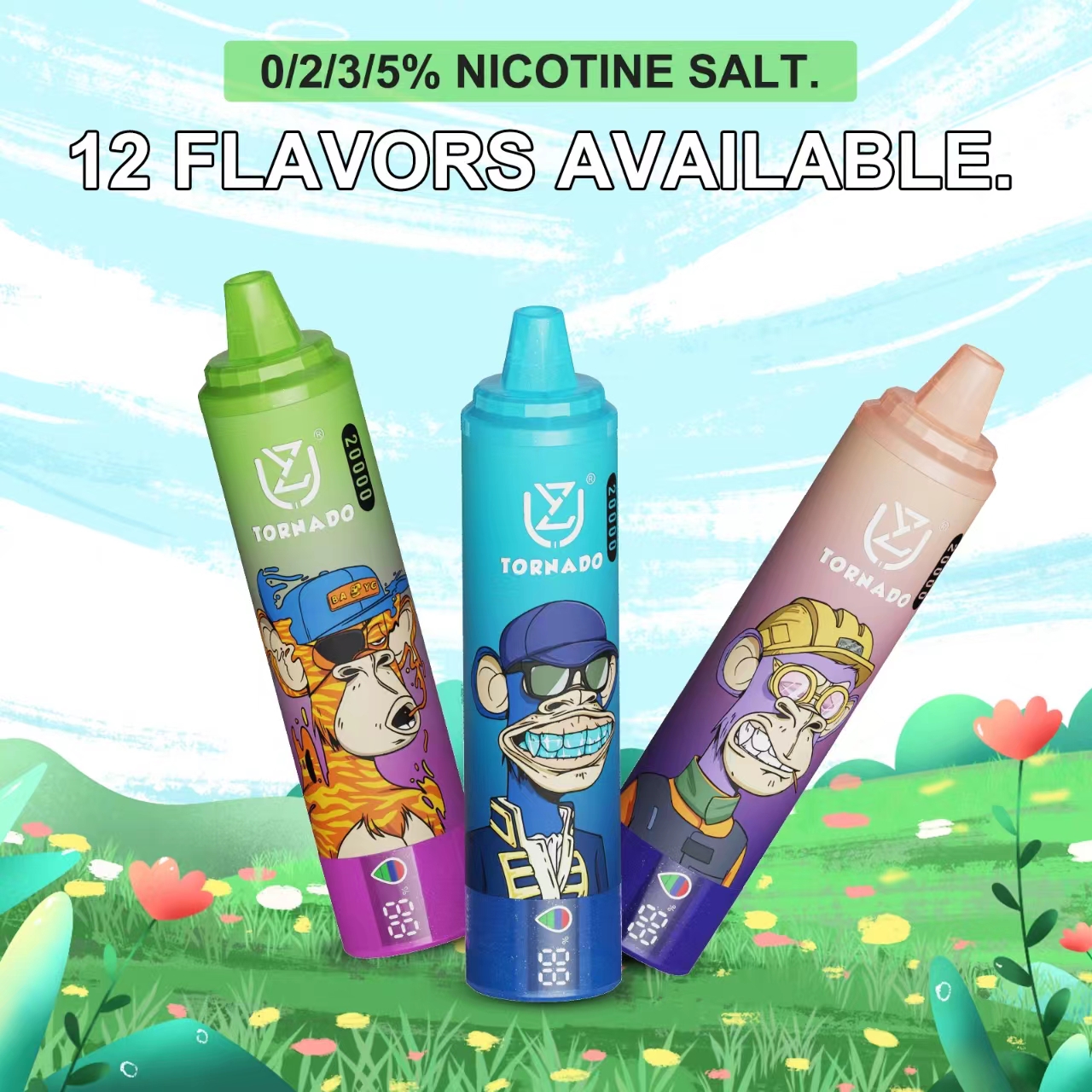 UZY TORNADO 20000 Puffs LED Screen Display 2% 5% Nicotine Disposable Vape Pen - Vapo247