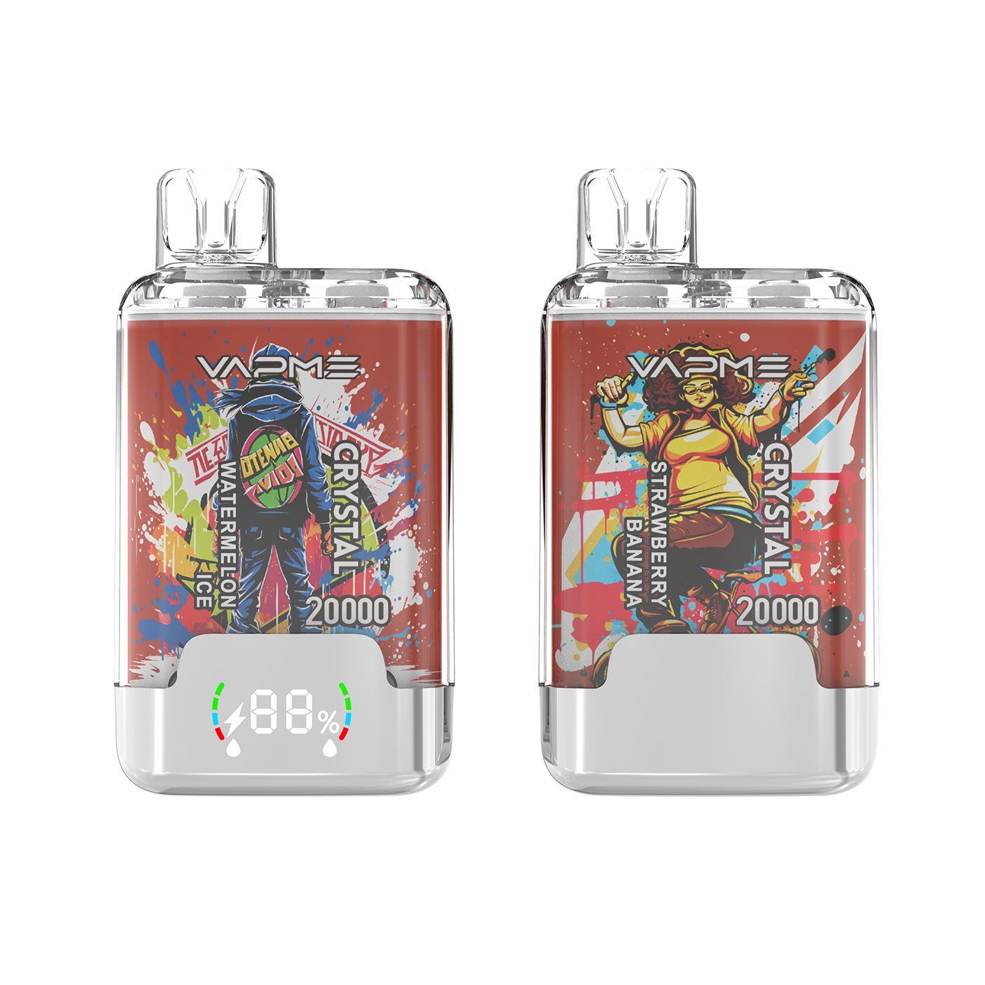 VAPME CRYSTAL 20000 PUFFS Double Flavor LCD Screen Display Disposable Vape - Vapo247