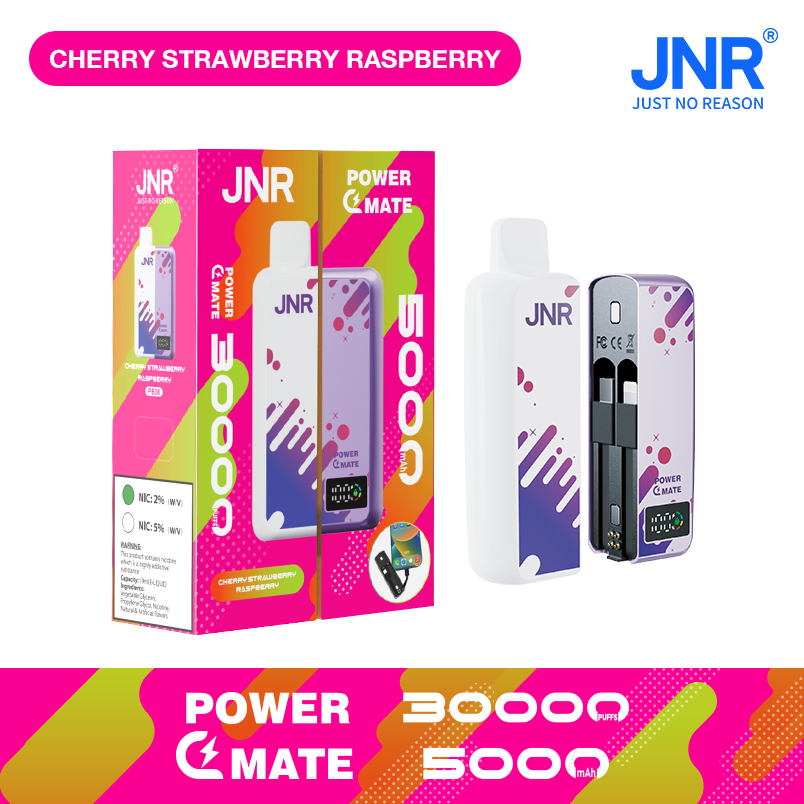 JNR POWER MATE 30000 Puffs Magnetic Connection Power bank with cables LED screen Disposable Vape - Vapo247