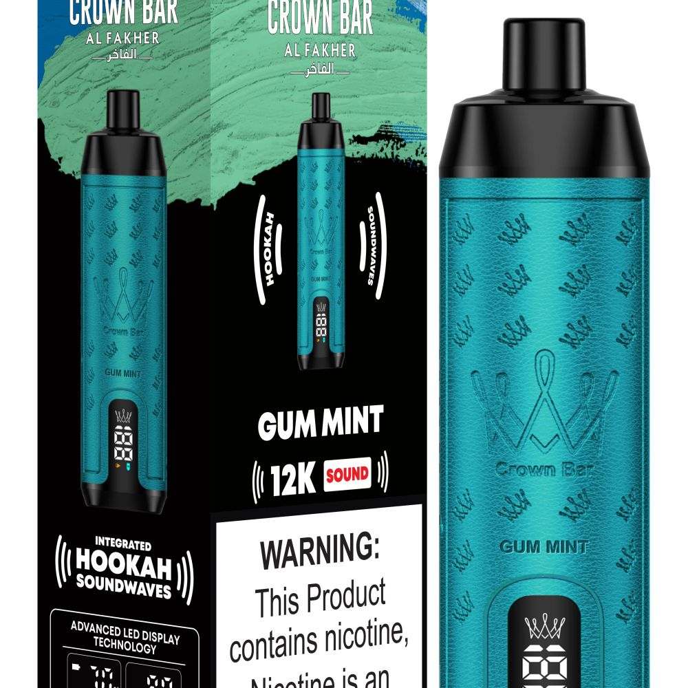 AL FAKHER CROWN BAR 12000 Puffs LED Screen Display Top 3 UK Brand Disposable Vape - Vapo247