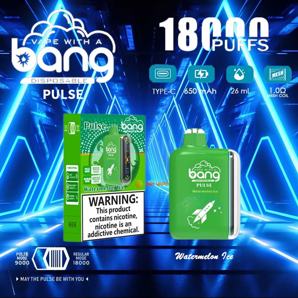 Bang Pulse 9000-18000 Puffs Adjustable Airflow Disposable Vape - Vapo247
