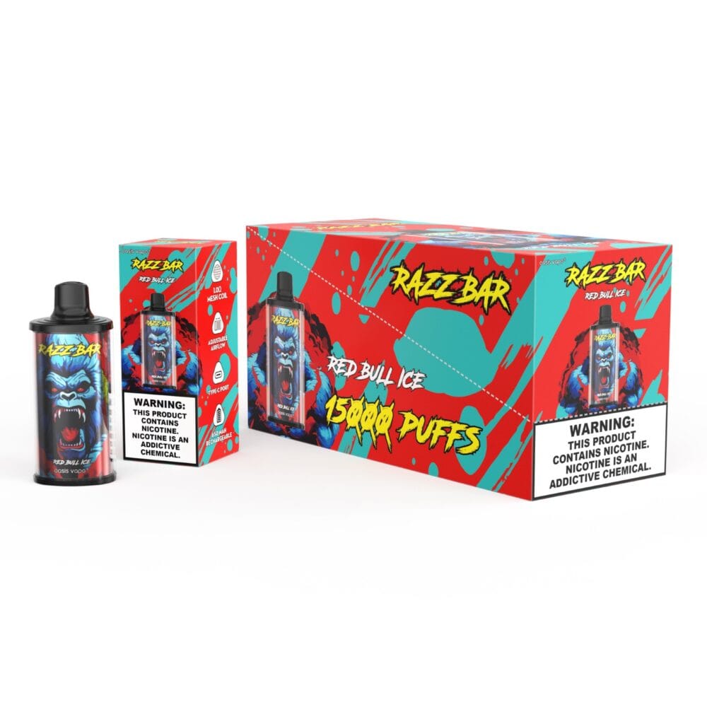 Razz bar 15000 puffs Adjustable Airflow Mesh Coil Disposable Vape - Vapo247