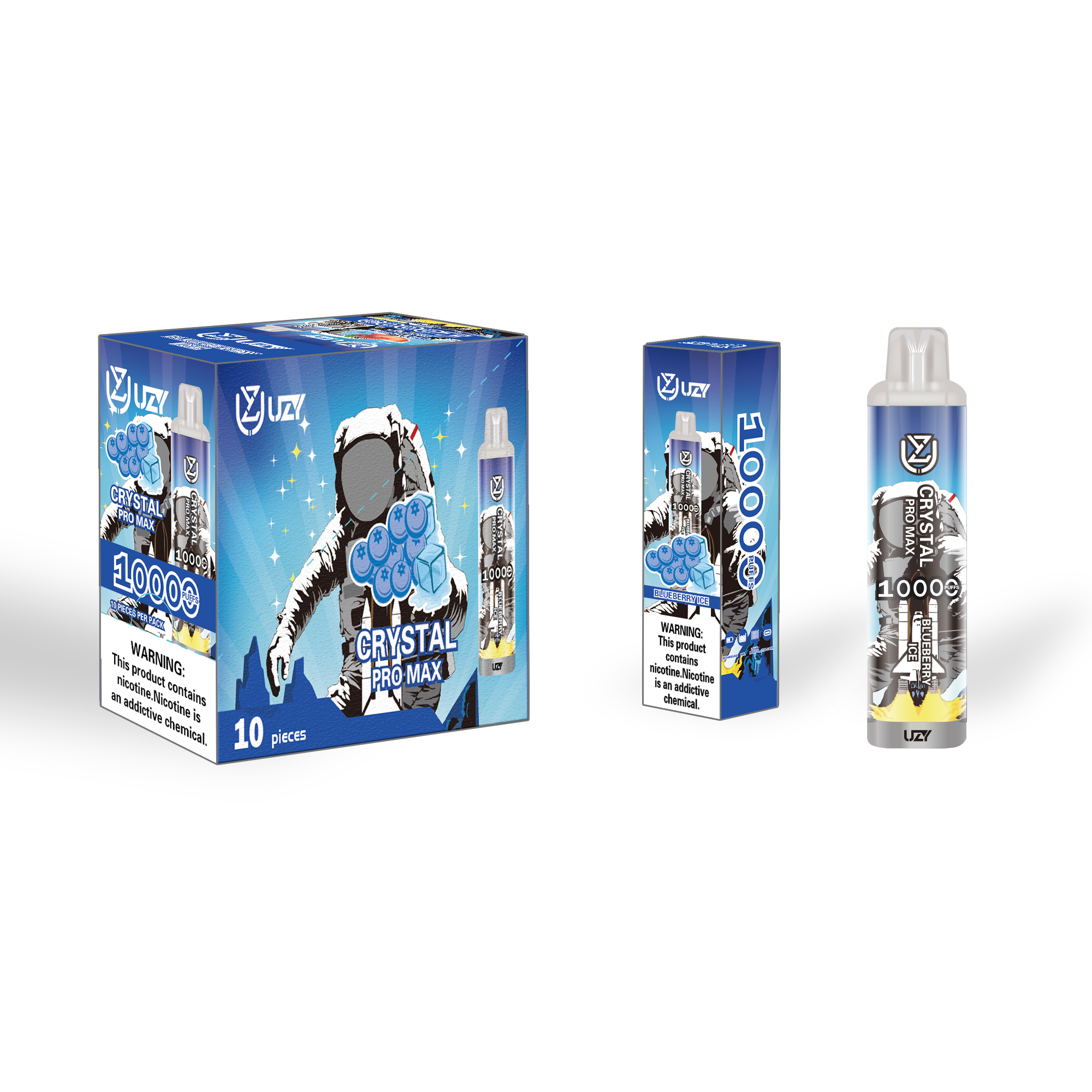 UZY Crystal Pro Max 10000 Puffs Rechargeable Disposable Vape - Vapo247
